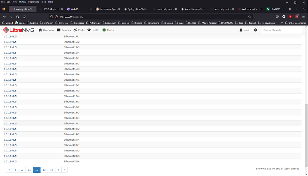 Switch ports not all showing in switch view Help LibreNMS Community