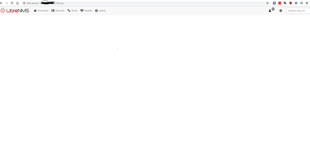 [SOLVED]Global Settings Page is Blank - Help - LibreNMS Community