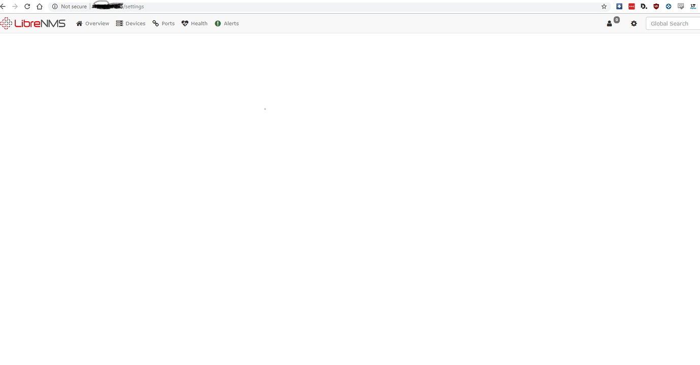 [SOLVED]Global Settings Page is Blank - Help - LibreNMS Community