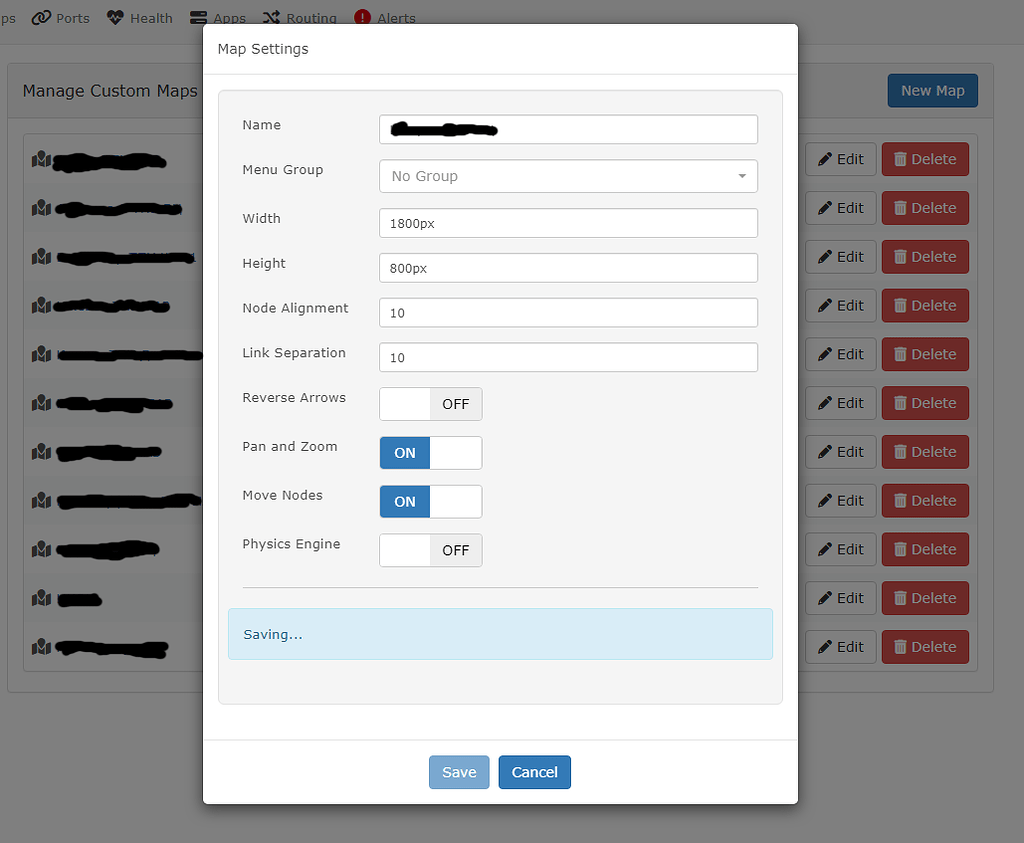 Can not create a new Custom Map after update LibreNMS - Help - LibreNMS ...