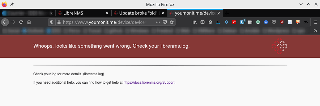 Update broke "old" LibreNMS - Help - LibreNMS Community