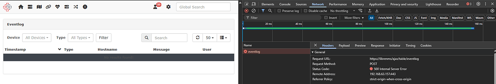 Eventlog blank - Help - LibreNMS Community
